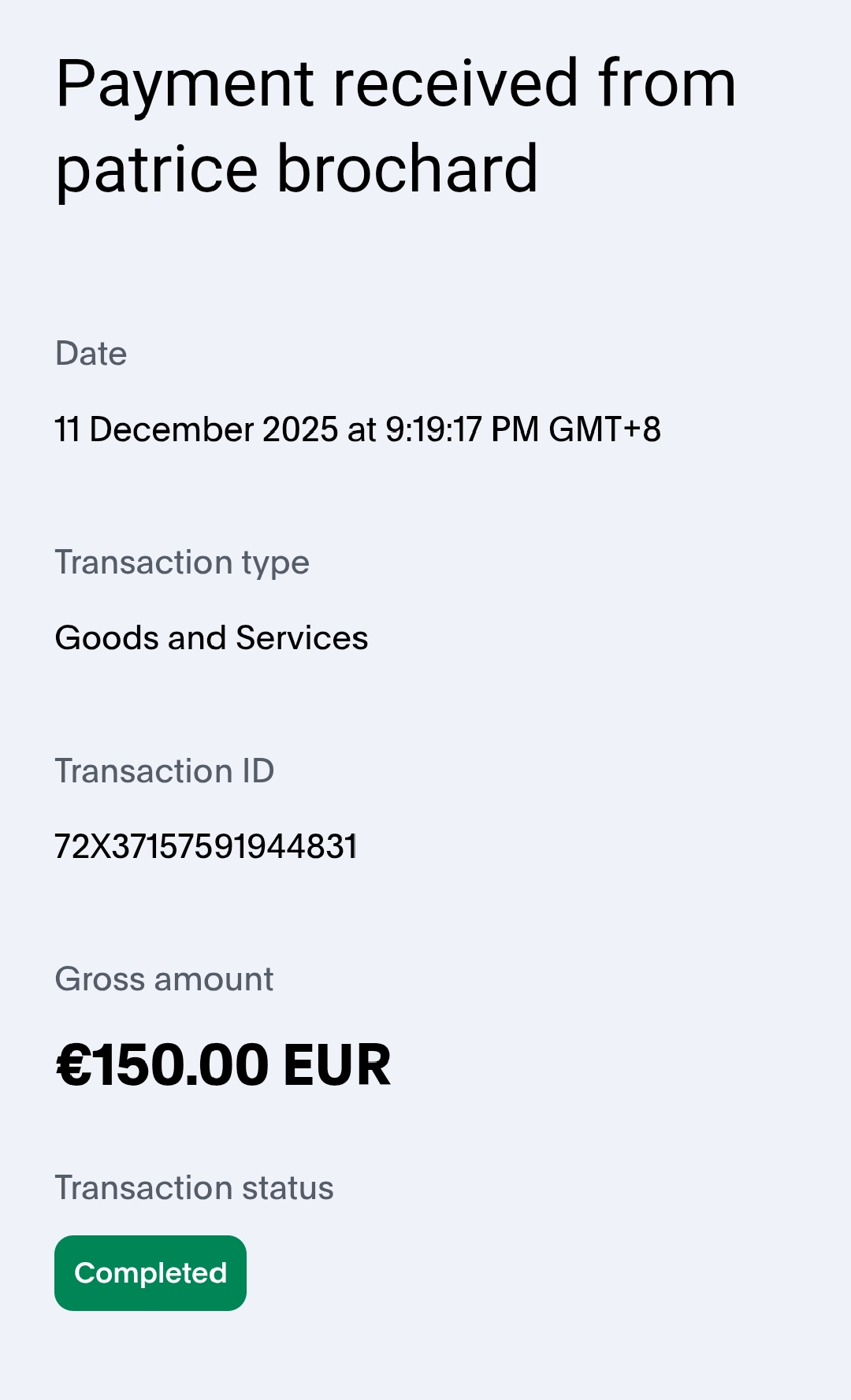 Donation Proof